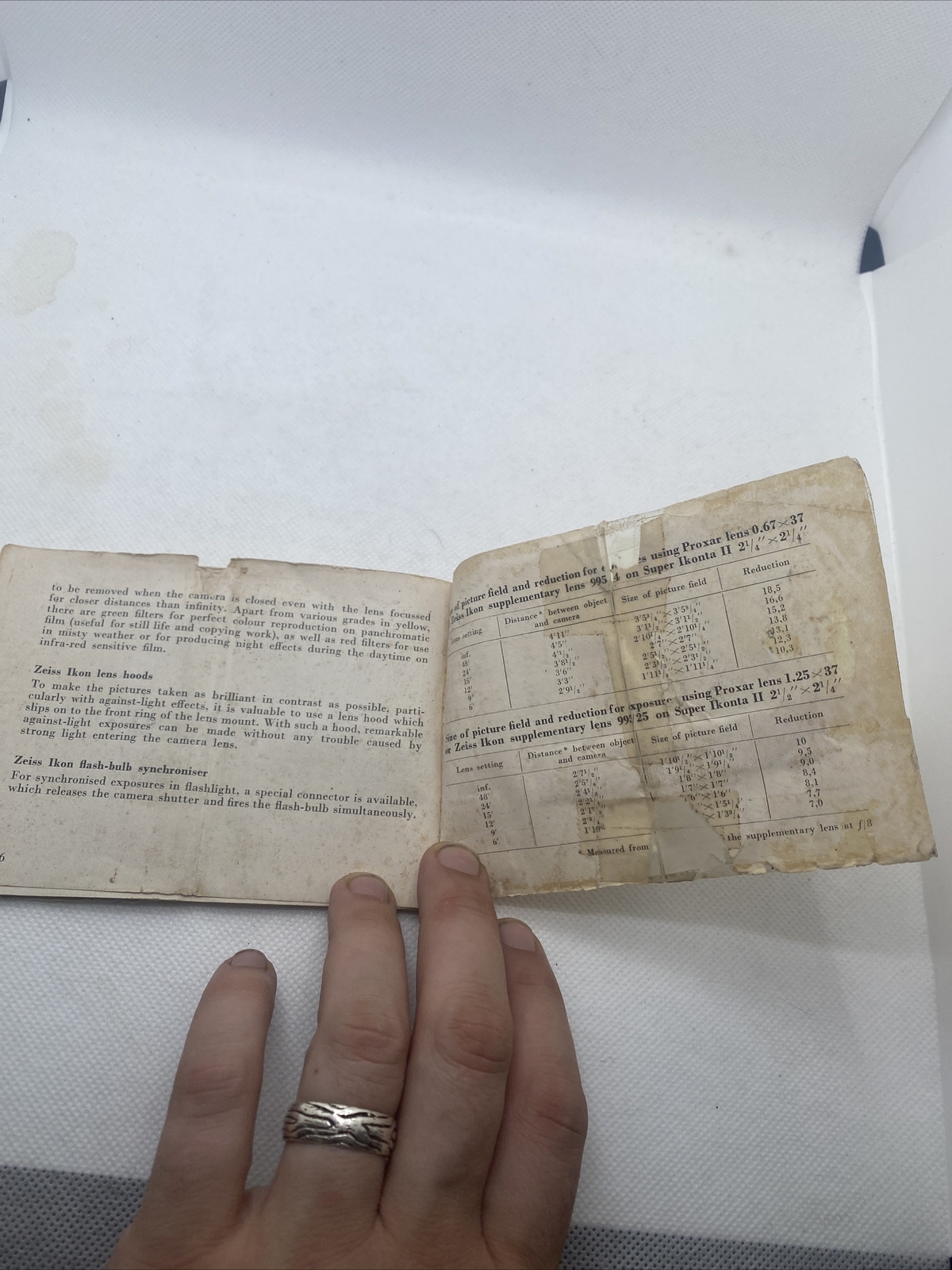 Zeiss Ikon Original Instruction Manual for Super Ikonta II Camera 533/