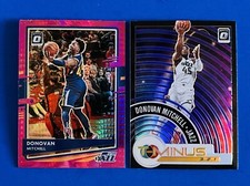 (2)  2020-21 Optic Donovan Mitchell Pink Pulsar & T-Minus 3..2..1 Holo Cards