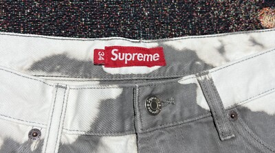 Supreme Baggy Jean SS25 Bleached Size 34 Brand New | eBay
