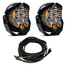 Baja Designs Clear 5000K LP9 Pro LED Combo Pattern Lights & Toggle Harness