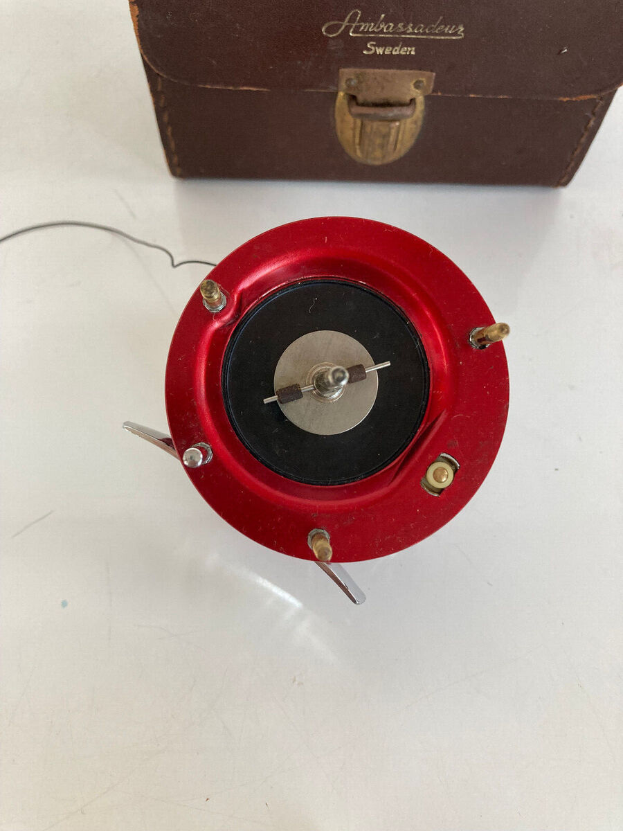Vintage Abu Ambassadeur 5000 Red Fishing Reel & Case Early Vintage Abu Ambassadeur 5000 Red Fishing Reel & Case Early