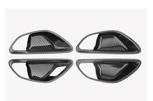 4x For Benz C-Class C300 C43 2015-21 Carbon Fiber Inner Door Bowl Cup Cover Trim - Bild 9 von 11