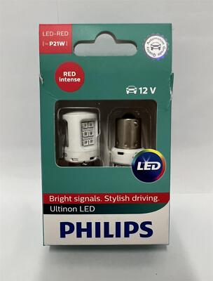 SALE!!! Philips Ultinon LED P21W 12V Stop Light bulbs RED Set #162