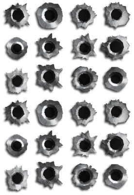 2x Realistic Bullet Holes Vinyl Sticker Decal Car Truck Auto - Foto 4