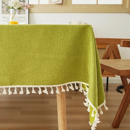 Tablecloth Rectangular Dining Table Cloth Home Decor Tassel Lace Tablecloth - Picture 7 of 16