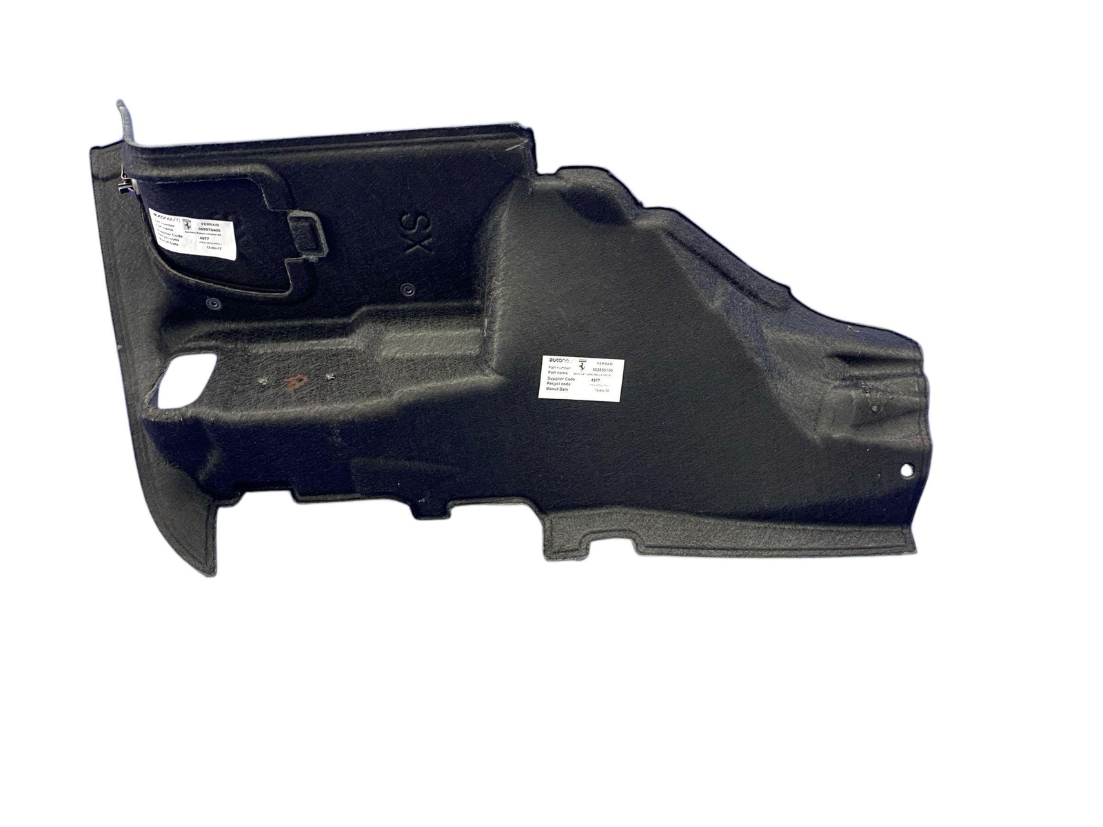 2012-2014 FERRARI CALIFORNIA REAR LEFT QUARTER ACCESS TRIM PANEL COVER CARPET
