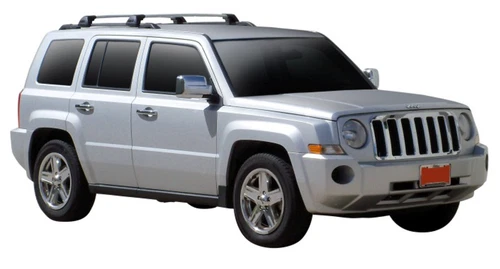 2xBLACK Roof racks for Jeep Patriot  2007 - 2021 / Aerodynamic Cross bar - Picture 3 of 3