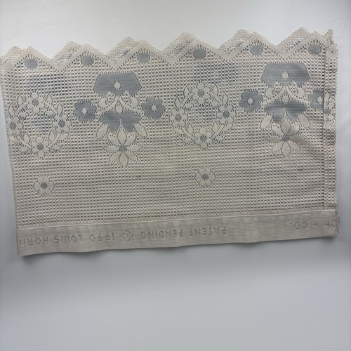Vtg Lace Window Valance Curtain Floral Country Cottage USA 1990 Louis Hornick Co - Picture 3 of 13