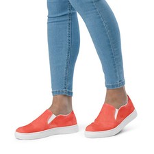 Women  s coral slip-on canvas shoes