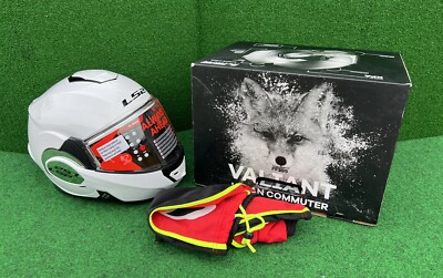 LS2 Valiant Solid White Helmet Sz Small 399-1022 *NEW* READ
