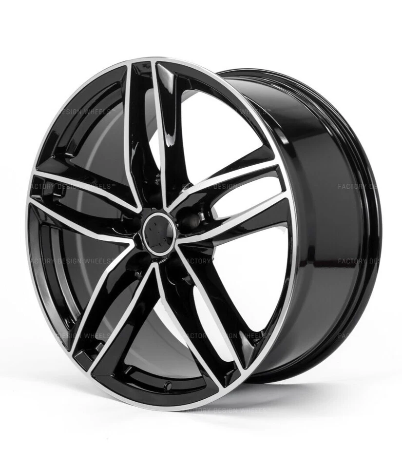 Juego de 4 ruedas frontales mecanizadas negras estilo Audi S7 19" aptas para A3 A4 A5 A6 A7 A8 Foto 3 de 3