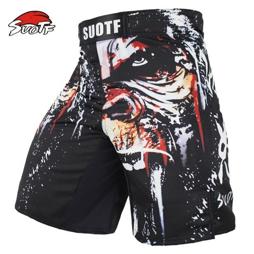Elastic MMA Shorts Boxing Trunks Angry 