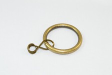 6 x ANTIQUE BRASSED STEEL CURTAIN ROD RINGS LOOSE EYE ID 25mm OD 32mm | Onestopd