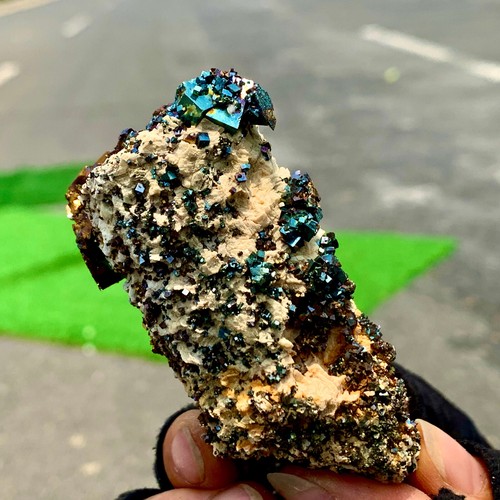 171g Natural colorful Chalcopyrite Calci crystal cluster rare mineral samples - Picture 18 of 18