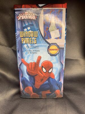 Jay Franco Marvel Spiderman 'Astonish' 42'' X 63'' Curtain Panel Pair with Tie Bac