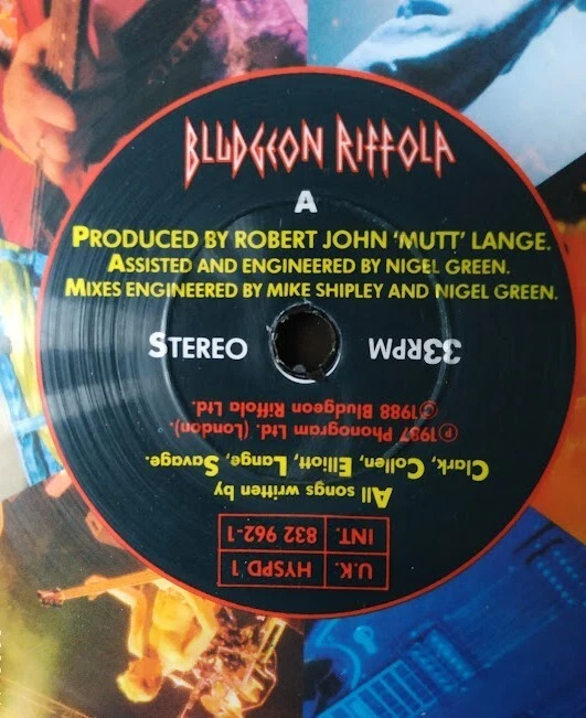 RARE LP Picture Disc - Def Leppard – « Hysteria » - ℗ 1987 Phonog Ltd. (London) - Photo 4/4