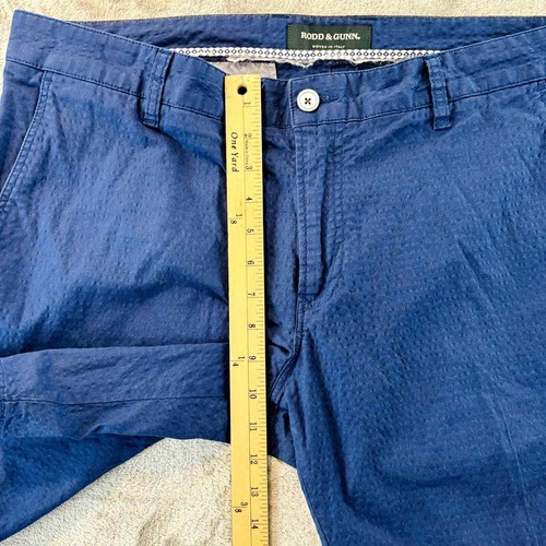 Mens 36 Rodd & Gunn Kettle Park Shorts Custom Fit Stretch Chino Navy Blue - Picture 7 of 9