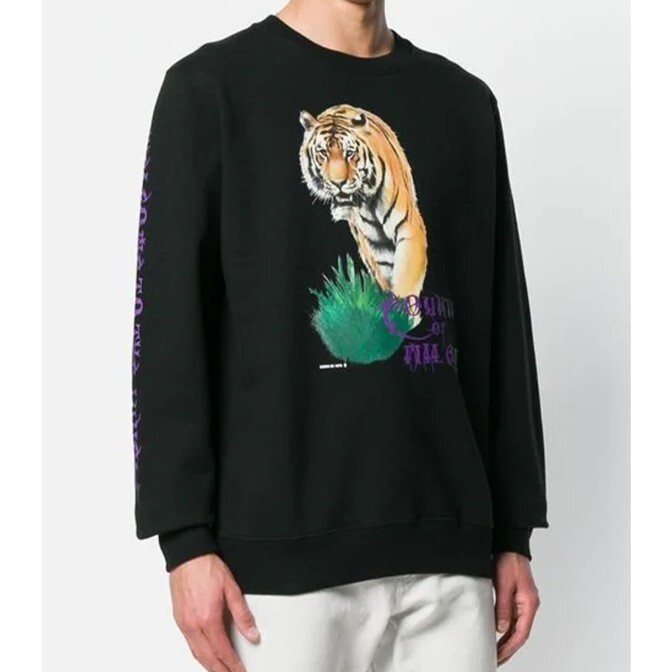Burlon County Marcelo Burlon Tiger Hoodie Marcelo Burlon County Of Milan  Tiger Crew Sweatshirt BNWT XS UK