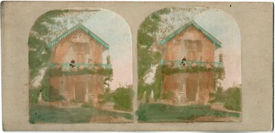 Paris. Versailles ''Le Chalet''. Hofseite. Stereo-Foto. Furne Tournier 1858 zugeschrieben.