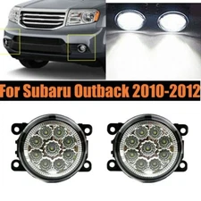 Pair of LED Bumper Lamp Fog Light For Subaru Outback 2010-2012 PC Clear Lens