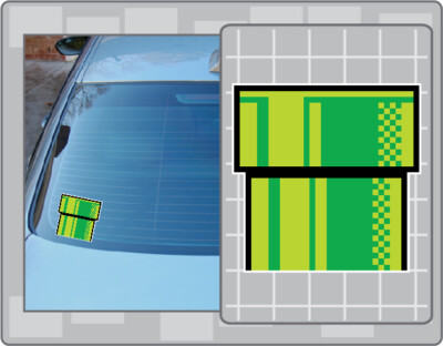 SEWER PIPE Sprite Vinyl Decal #1 Car Window Super Mario Bros. Warp Pipe Sticker