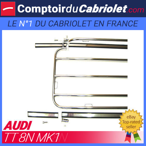 Porte-bagages Audi TT MK1 en inox poli sur-mesure pour cabriolet d'exception