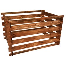 Holzkomposter 90x120xH70 cm Kiefer braun kesseldruckimprägniert mit Stecksystem