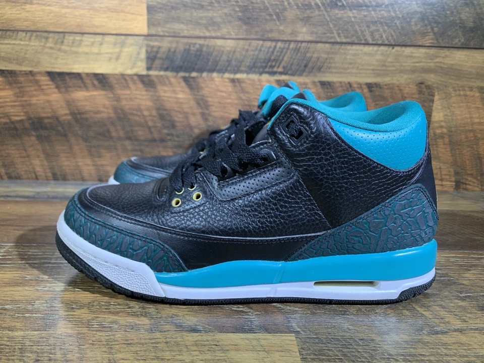 Nike Air Jordan 3 Retro GS Rio Teal Size 7Y - Image 4 of 4