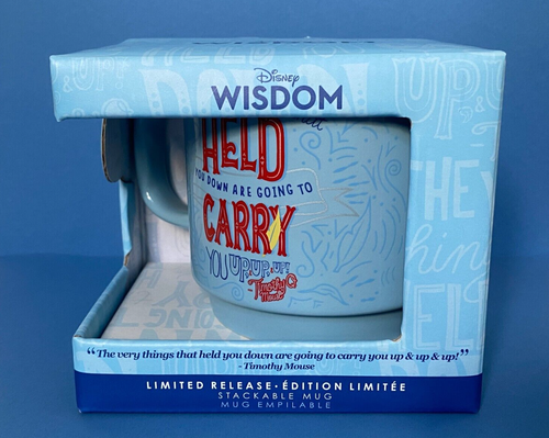 Tazza tazza caffè DUMBO nuova con scatola 2019 Disney Wisdom serie gennaio edizione limitata ~ NUOVA - Foto 2 di 3