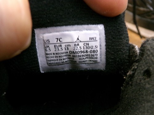 Nike Air Jordan 3 Retro Fear Pack TD Shoe Toddler Size 7C Black Gray DM0968-080 - Picture 10 of 10