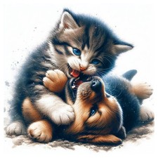 AMORARS Cat Diamond Art Kits for Adults - 5D Dog Painting Multicolour