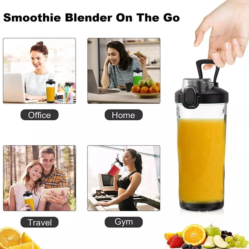 600ml Tragbarer Mixer Smoothie Maker USB Standmixer Elektrischer Mini Saftmixer - Bild 4 von 4