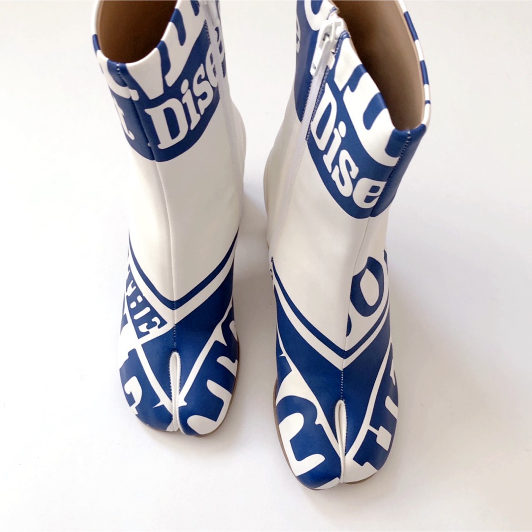 Maison Margiela Paris Tabi Boots White Blue Leather size EU 37 New with Box JPN- image 3
