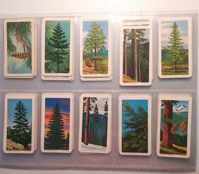 1968 Brooke Bond Tea Trees of North America Set Of 48 NM-MINT Cards (Canada)
