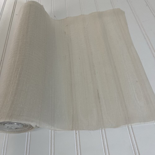Raw SILK Ivory FABRIC 3 Yards x 14 Inches Wide or 108 Inches x 14 Wide - Picture 5 of 17