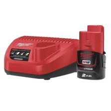 Milwaukee M12 NRG-201 12v Battery & Charger Kit Inc 1x 2.0Ah Battery