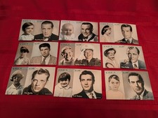 15 1930s-50s Arcade Cards Male Actors Bogart Rock Hudson Dale Robertson M Rooney