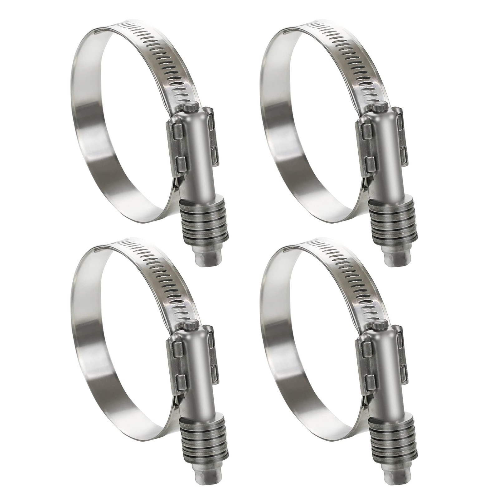 4 Pack Heavy Duty Worm Gear Hose Clamps 2 1/4