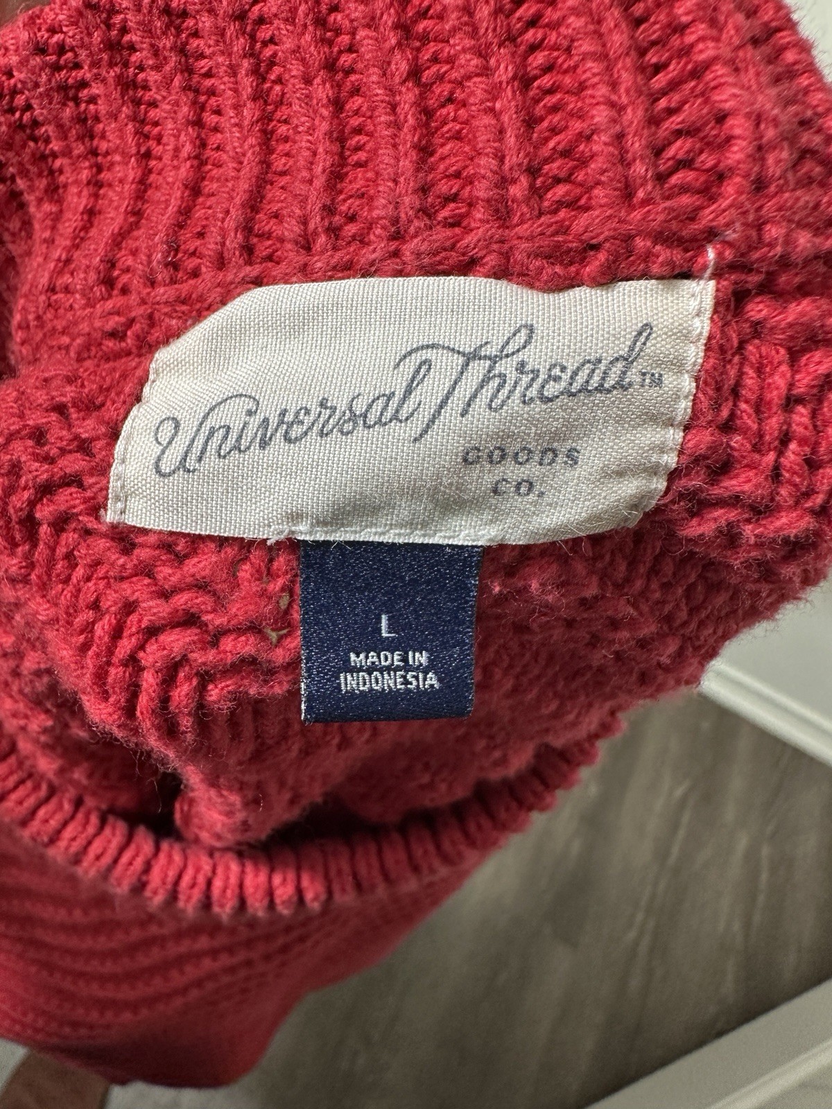 Universal Thread Womens Thick Red Cable Knit Pull… - image 8