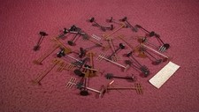 HO SCALE LOT OF BROWN BLACK TELEPHONE POLES