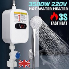Electric Tankless Instant Hot Water Heater Under Sink Tap Kitchen Bathroom 3500W