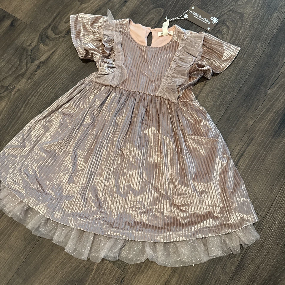 Matilda Jane Just Imagine Kori Girls Wide Ribbed Dress Size 4 NWT - Image 3 of 4