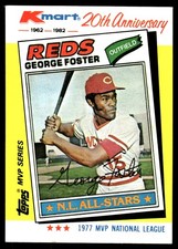 George Foster 1982 Topps Kmart 20th Anniversary AL & NL MVP's #32 Reds MLB READ