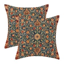 Boho Floral Pillow Covers 18x18 Set of 2, William 18" x 18" Pack of 2 Boho-7