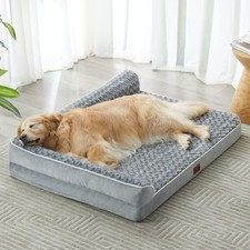 Orthopedic Dog Beds for Large Dogs-Waterproof Sofa Dog Bed with Removable Was...