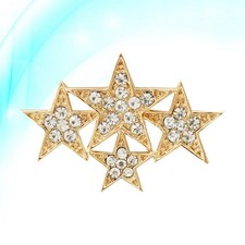 Fashion Elegant Stars Brooches Shiny Rhinestone Brooch Pin Breastpin Jewelry