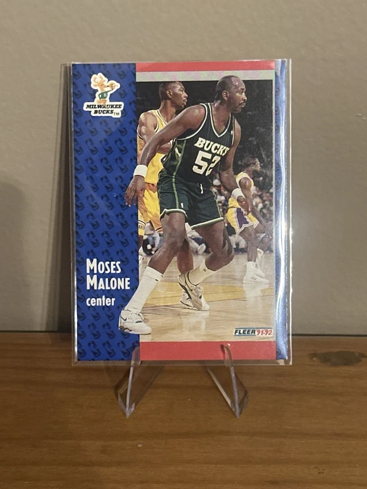 1991-92 Fleer - Moses Malone #315 - Image 3 of 3