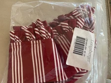 Longaberger Berry Red Stripe Liner  for Bread Basket