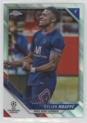 2021 Chrome UEFA Champions League Aqua Refractor /199 Kylian Mbappe Mbappé 11p9