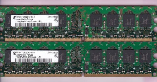 2GB 2x1GB PC2-4200 DDR2-533 INFINEON HYS64T128020HU-3.7-A Desktop RAM SPEICHER KIT - Bild 3 von 5